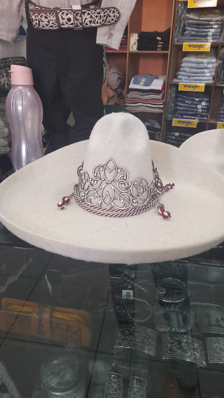 Sombrero Charro Lana Toquilla Calada Fina