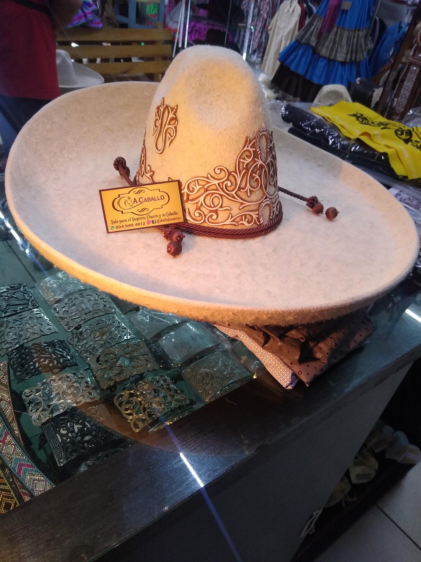 Sombrero Charro Lana Toquilla Calada Fina