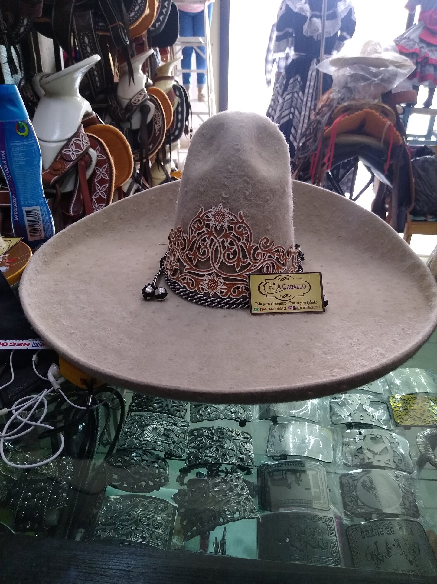 Sombrero Charro Lana Toquilla Calada Fina