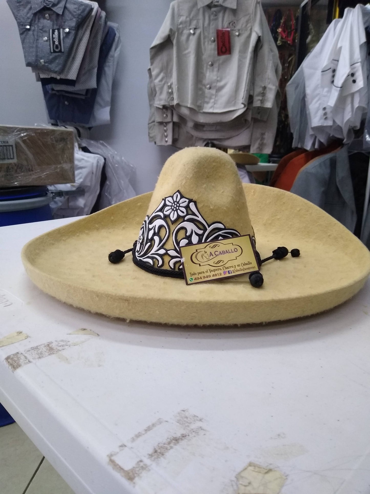 Sombrero Charro Lana Toquilla Calada Fina