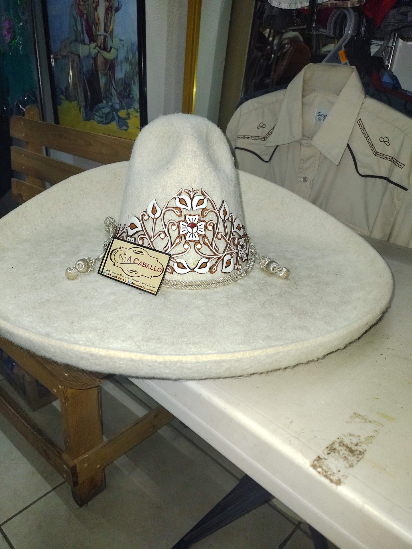 Sombrero Charro Lana Toquilla Calada Fina